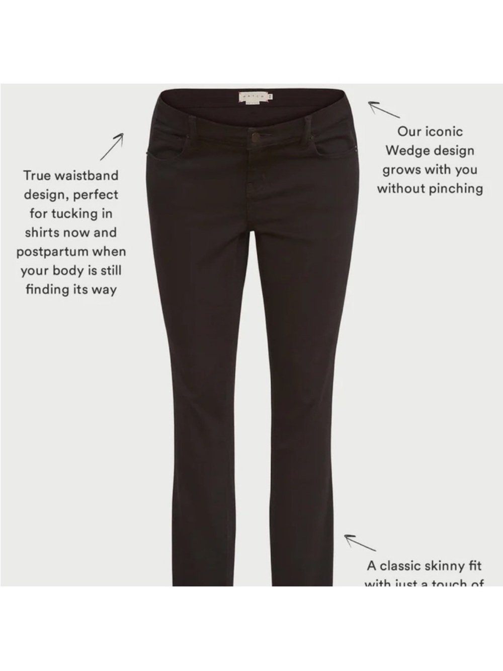 Hatch Black Under The Belly The Slim Maternity Jean Size 26 NWT - Picture 4 of 9